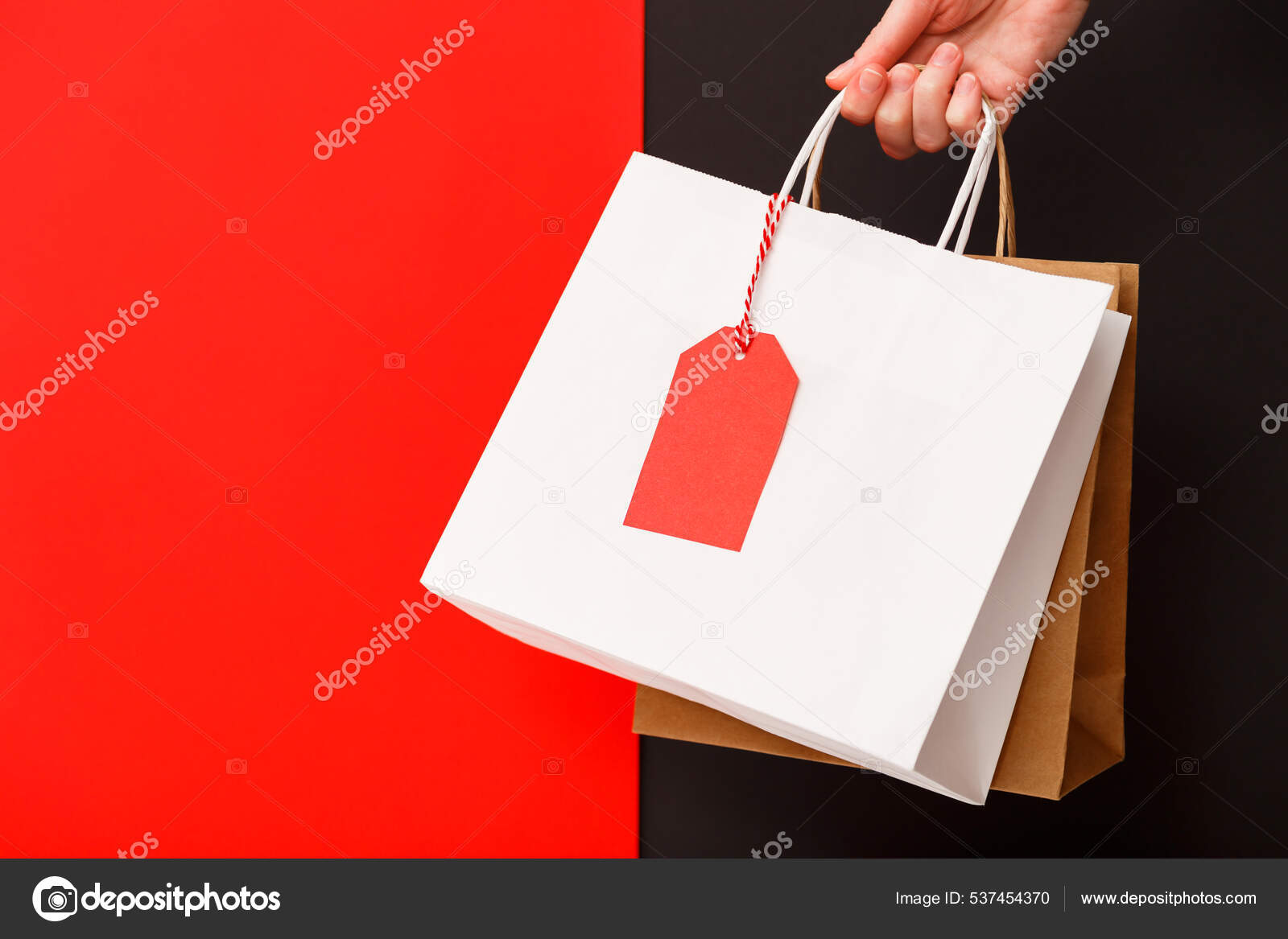 Shopping Craft Bags In Colors Stock Illustration - Download Image