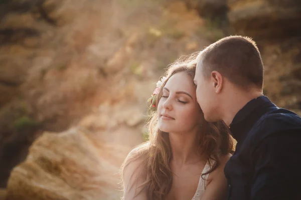 Ceremonia Boda Playa Aire Libre Cerca Del Mar Elegante Novio — Foto de Stock