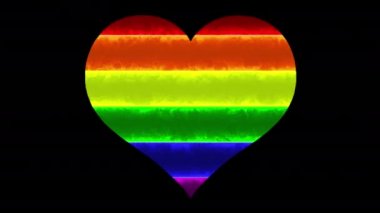 Gökkuşağı bayrağı, LGBT gurur bayrağı ya da merkezinde kalp olan eşcinsel gurur bayrağı. Özgürlük, barış ve eşitliğin bayrağı. Lezbiyen, gey, biseksüel, transseksüel ve eşcinsel LGBTQ