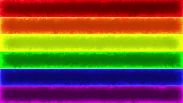 Animatie Van Gay Flag Gay Vlag Symbool Van Gay Trots — Stockvideo