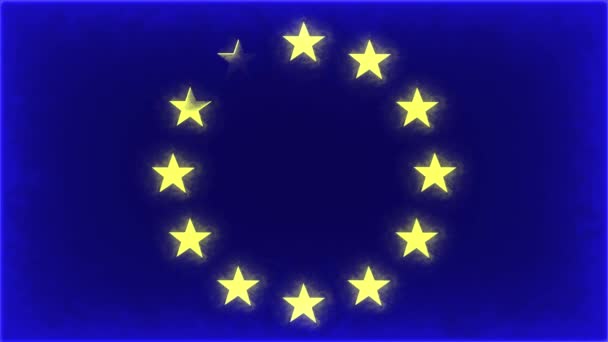 Animation European Union Flag Europe Concept Love Europe — Stock Video