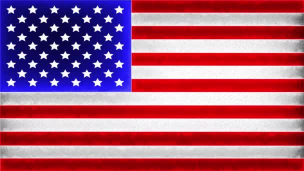 Map Usa Animated American Flag Usa Background United States Concept — Stock Video