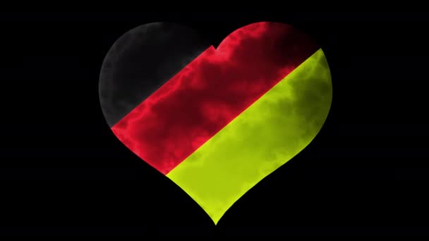 Mapa Alemania Dentro Corazón Animado Latiendo Con Bandera Alemana Love — Vídeo de stock