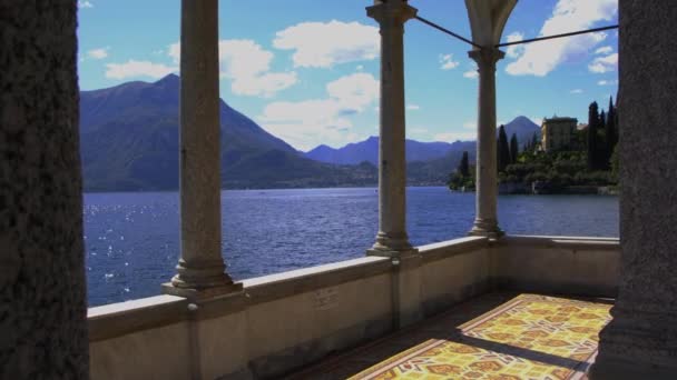Vue Spectaculaire Sur Lac Côme Depuis Les Jardins Villa Monastero — Video