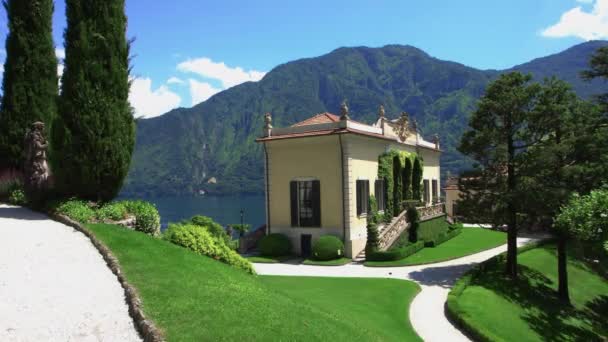 Villa Del Balbianello Elegant Och Romantisk Villa Vid Comosjön — Stockvideo