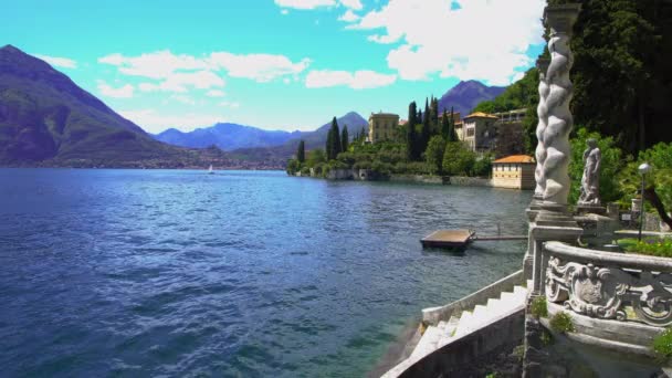 Ambiance Relaxante Par Une Belle Journée Ensoleillée Varenna Sur Lac — Video