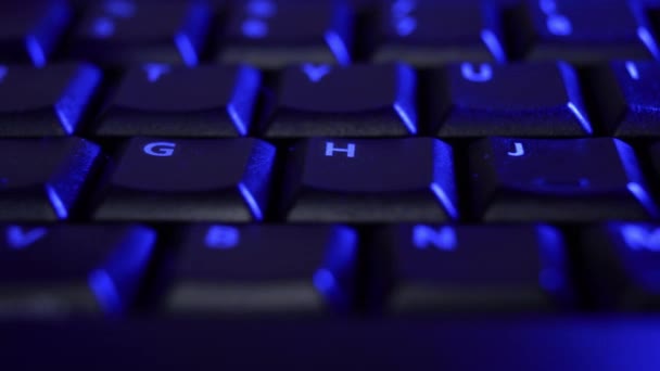Close Moving Macro Shot Person Typing Computer Keyboard Working Writing — Wideo stockowe