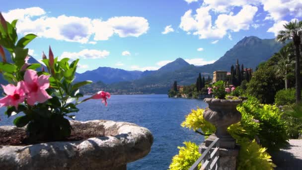 Kolejność Pór Roku Nad Jeziorem Como Znanym Kurortem Turystycznym Włoszech — Wideo stockowe