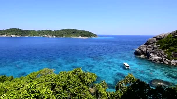 Природа Островов Андаманском Море Острове Симилан Национальный Парк Симилан Пханг — стоковое видео