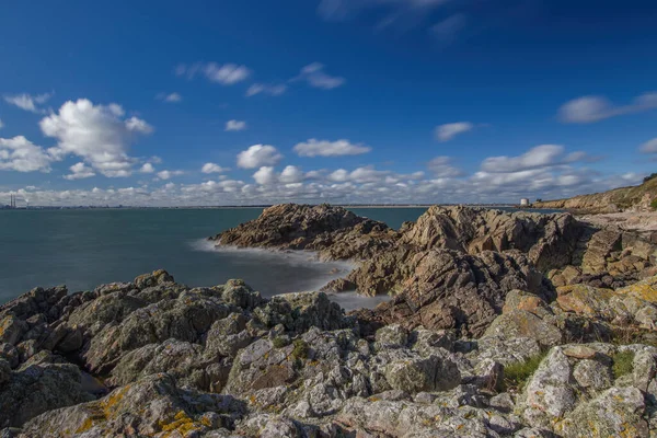 Peninsula Howth Head Dublin Seashore Cliffs Bays Rocks Landscape Dangerouse — Stockfoto