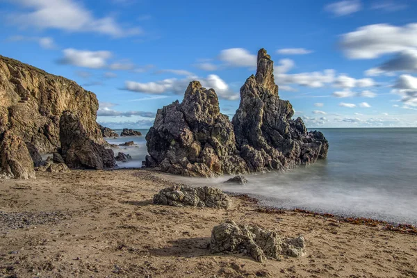 Peninsula Howth Head Dublin Seashore Cliffs Bays Rocks Landscape Dangerouse — Stockfoto