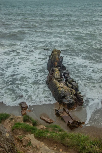 Peninsula Howth Head Dublin Seashore Cliffs Bays Rocks Landscape Dangerouse — Photo