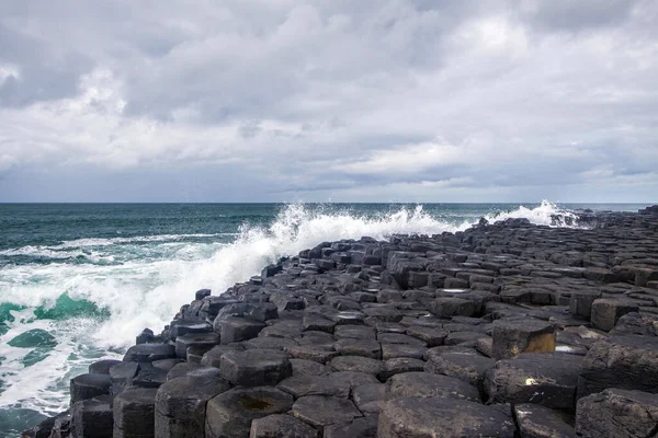 Northern Ireland Sea Coast Sunset,  Antrim landscapes, Giants of Causeway , Northern Ireland,