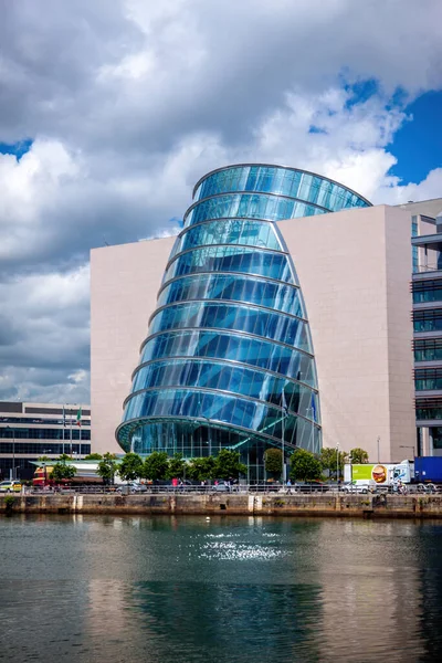 Convention Centre Dublin Ifsc House Golden Hour Time Docklands Δουβλίνο — Φωτογραφία Αρχείου