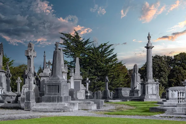 Glasnevin Cementery Dublin Genom Linsen Promenader Runt Kyrkogården Kyrkogårdar Dublin — Stockfoto