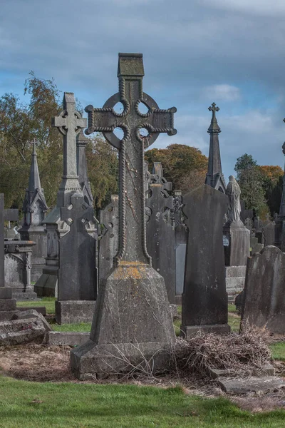 Glasnevin Cementery Dublin Genom Linsen Promenader Runt Kyrkogården Kyrkogårdar Dublin — Stockfoto