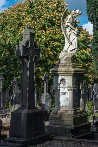 Glasnevin Cementery Dublin Genom Linsen Promenader Runt Kyrkogården Kyrkogårdar Dublin — Stockfoto