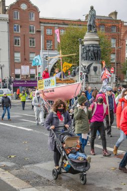 A Climate Action march in Dublin, to coincide with the COP26 Conference Dublin, Ireland, 6 November, 2021