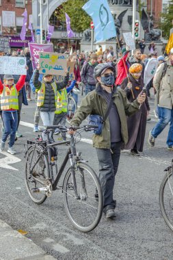 A Climate Action march in Dublin, to coincide with the COP26 Conference Dublin, Ireland, 6 November, 2021