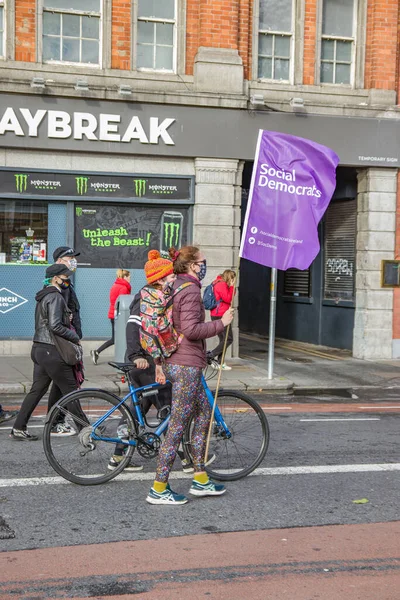 Climate Action March Dublin Coincide Cop26 Conference Dublin Ireland November — 图库照片