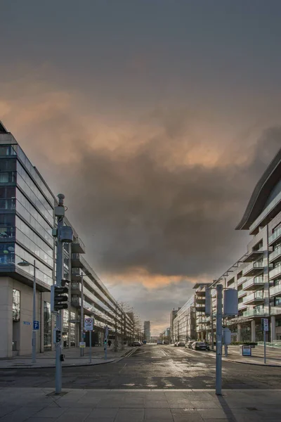 Docklands Sir John Rogerson Quay Streets Dockland Apartaments December 2021 — Stock Fotó