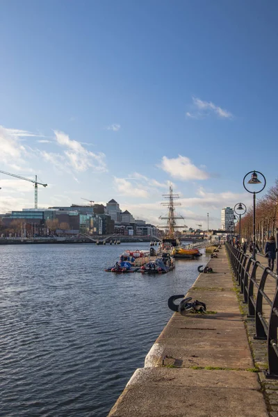 Docklands Éhínség Hajó Jeanie Johnston Éhínség Hajó Múzeum City Quay — Stock Fotó