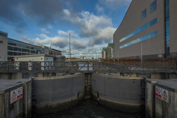 Royal Canal Waterway Royal Canal Sluizen Dokken Sluizen Bij Royal — Stockfoto