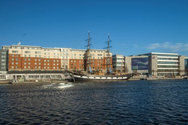 Famine Ship Jeanie Johnston, Famine ship museum,  Irelands Great Famine, Memorial to the Great Famine Victims in Dublin, 4 december, 2021, Dublin, Ireland
