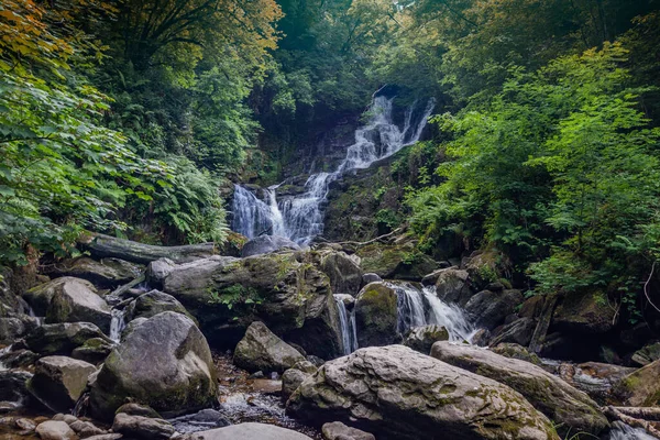 Torc Waterfall Mangerton Mountains Kaskad Vildsvin Lång Kaskad Vattenfall Owengarriff — Stockfoto