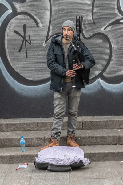 Δωρεάν Συναυλίες Στο Δρόμο Street Musicans Performance Grafton Street Ένα — Φωτογραφία Αρχείου