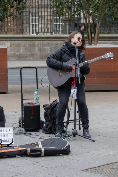 Δωρεάν Συναυλίες Στο Δρόμο Street Musicans Performance Grafton Street Ένα — Φωτογραφία Αρχείου