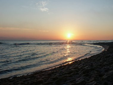 Baltık Denizi 'nde gün batımı, Baltık Denizi' nin doğuşu, Deniz kıyısı, Polonya 'da gezinmeler, Baltık Denizi manzaraları ve manzaraları, Polonya