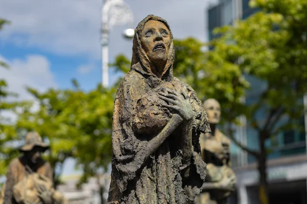 Dublin County Dublin Juni 2021 Het Grote Hongersnood Bronzen Beeld — Stockfoto