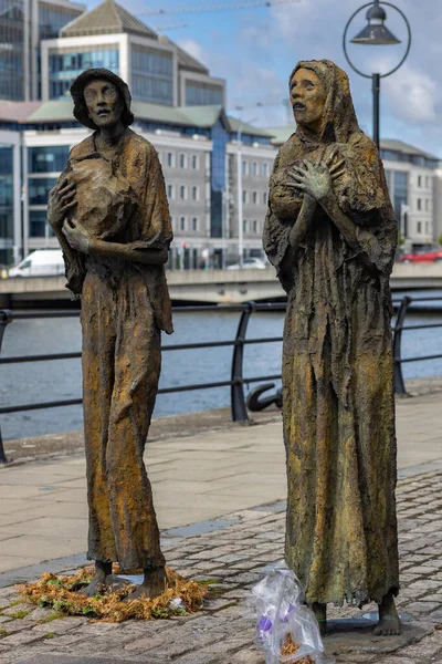 Dublin County Dublin Juni 2021 Het Grote Hongersnood Bronzen Beeld — Stockfoto