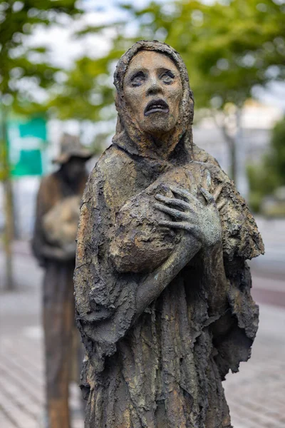 Dublin County Dublin Juni 2021 Het Grote Hongersnood Bronzen Beeld — Stockfoto