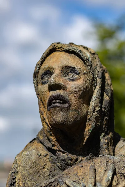 Dublin County Dublin 11Th June 2022 Great Famine Bronze Sculpture — Stock Photo, Image