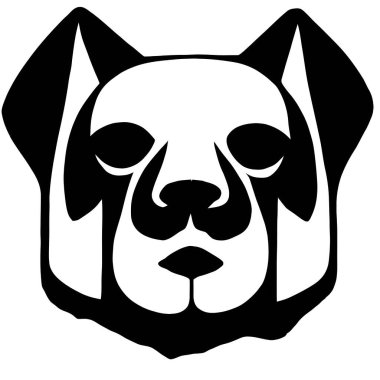 köpek yüz vektör çizim