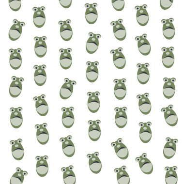 Beyaz arkaplanda bir grup kurbağa