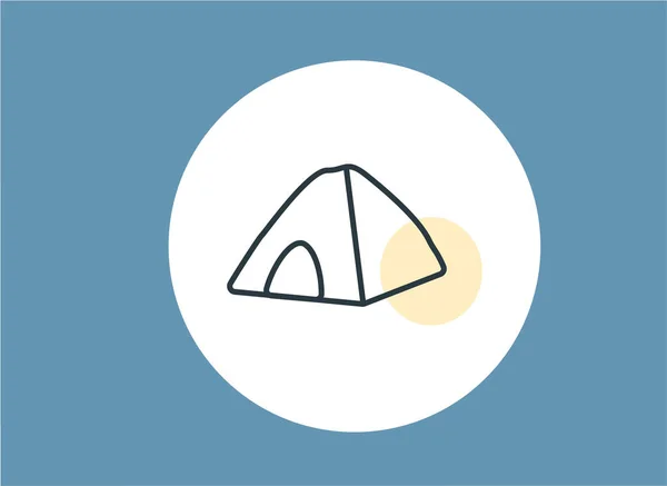 Tent Icoon Een Plaats Voor Camping Aan Geven — Stockvector