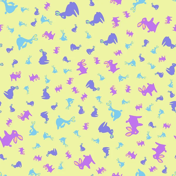 Tavşanlı bir şablonun vektör çizimi.