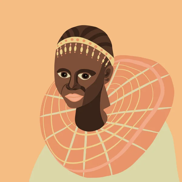 Vector Illustration Woman Tanzania — стоковый вектор