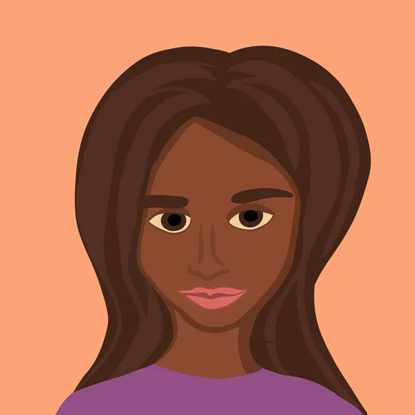 Векторна Ілюстрація Портрета Чорної Жінки — стоковий вектор