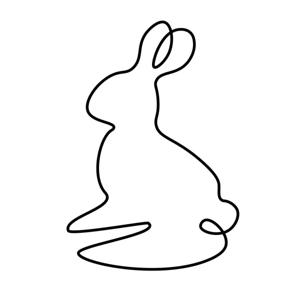Vector Illustration Abstract Bunny Black Outlines — стоковый вектор