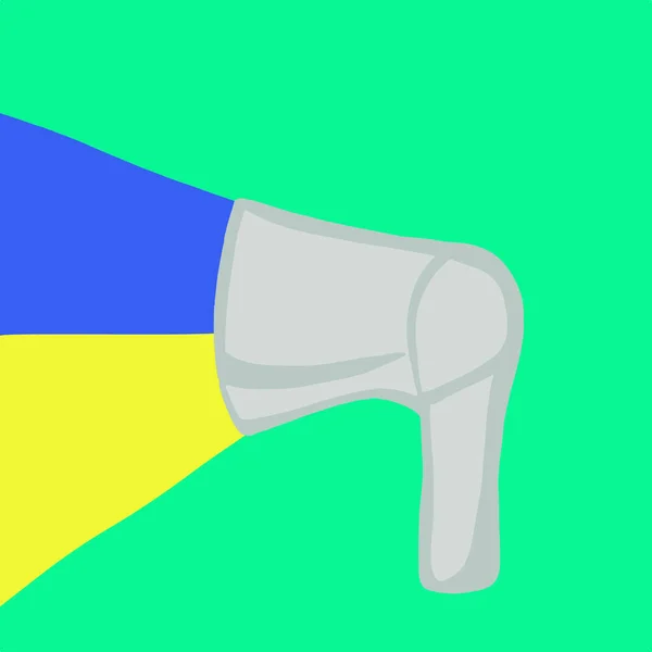 Vector Illustration Loudspeaker Announcing News Ukraine — Stock Vector