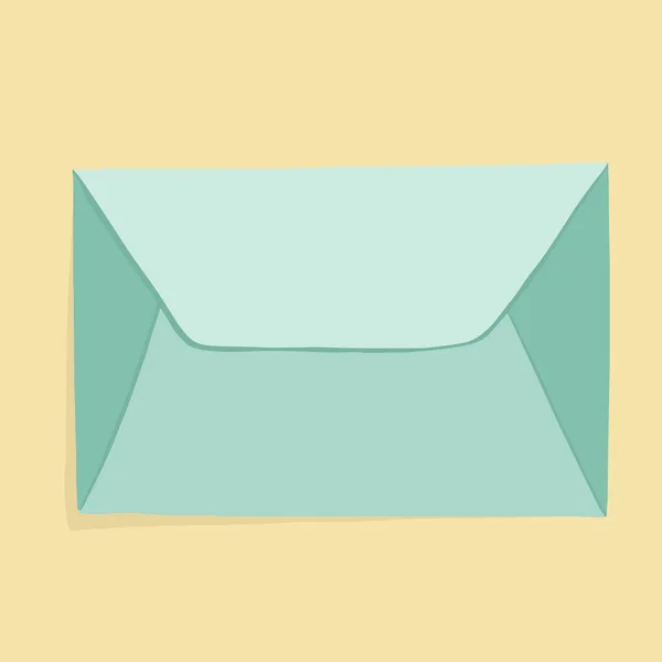 Vector Illustratie Van Een Gesloten Groene Envelop — Stockvector