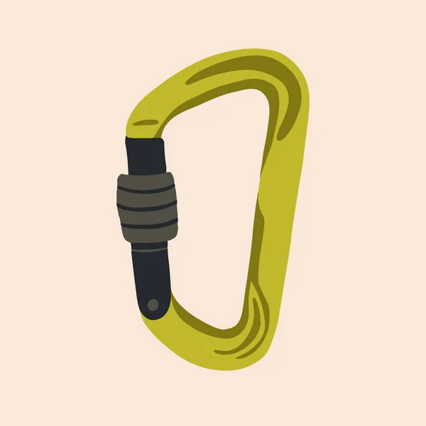 Vector Illustration Carabiner Equipment Mountaineering Sports Tourism — Image vectorielle