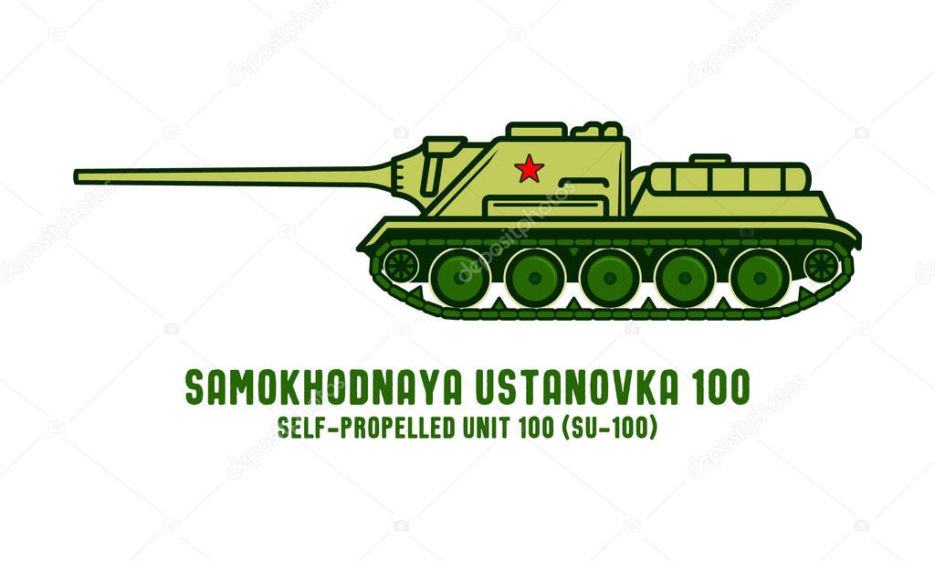 world war 2 samokhodnaya ustanova 100 military russian tank