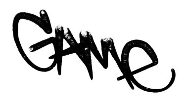 Vektör illüstrasyonu Siyah grafiti etiketli sprey boya.