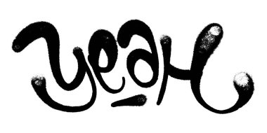 Vektör illüstrasyonu Siyah grafiti etiketli sprey boya.