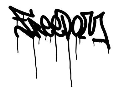 Vektör illüstrasyonu Siyah grafiti etiket harfleri